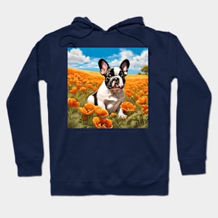 California Poppy French Bulldog Puppy Hoodie